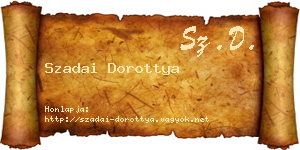 Szadai Dorottya névjegykártya