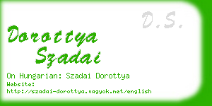 dorottya szadai business card